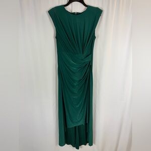 Premier Amour color: green Sleeveless Ruched High-Low Dress size:6